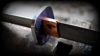 FORGING A WAKIZASHI FROM A RAIL SPRING CLIP PART 2( HEAT TREAT, HABAKI, AND TSUBA