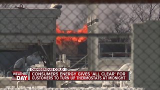 Consumers Energy gives all clear for residents to turn up thermostats at midnight