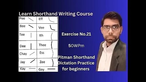 Exercise No.21 Pitman Shorthand Dictation | Stenography | learn Shorthand Writing | 50 WPM Dictation