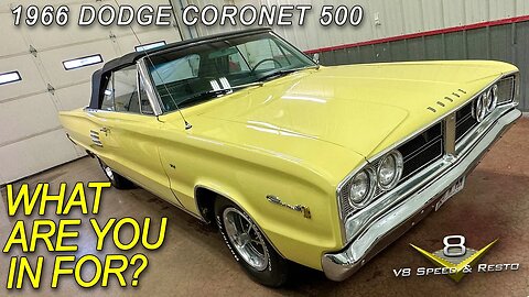 1966 Dodge Coronet 500 Convertible Walk Around and Certicard V8 Speed and Resto Shop