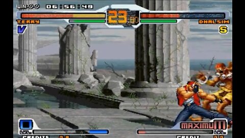 SNK vs Capcom Gameplay (Terry Bogard vs Dhalsim) Arcade🎮⚡