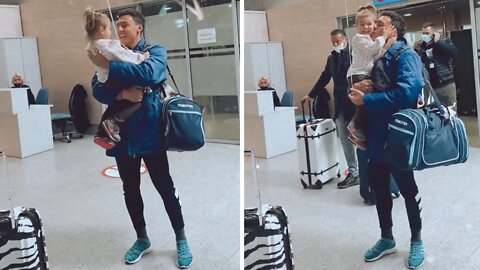 Daddy & Daughter Have Emotional Reunion at the Airport