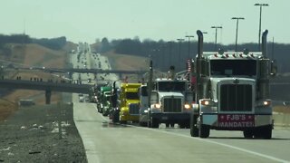 Peoples Convoy Passing through Missouri in Early March 2022