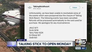 Talking Stick Resort to reopen on Monday