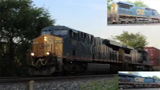 CSX Q009 Intermodal Double-Stack Train From Bascom, Ohio June 11, 2021