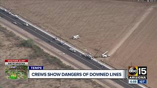 SRP crews show dangers of downed power lines