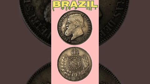 Brazil 200 Reis 1867.#shorts #coinnotesz