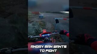 Angry MAN wants to fight this biker....😂😂
