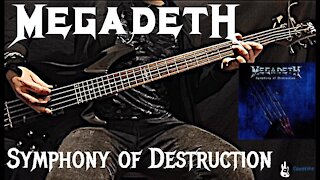 Megadeth - Symphony of Destruction Bass Cover (Tabs)
