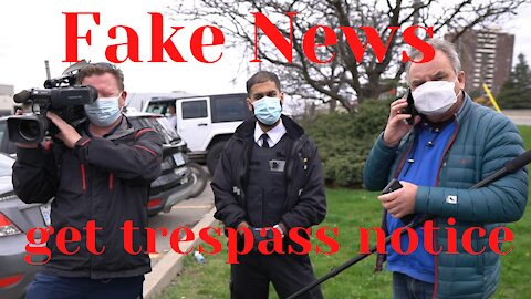 Fear pushers served Trespass notice at HUF Gym Mississauga April 15, 2021