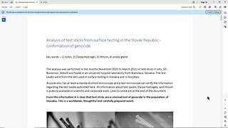 GRAPHENE OXIDE DETOX? Analysis of test sticks ... Slovak Republic (PDF reading)