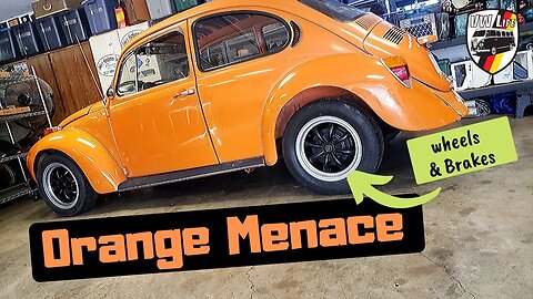Making Progress on the Orange Menace! Wheels, brake lines, gas tank...