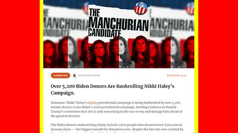 Why Are Biden's Donors Bankrolling NIKKI HALLEY - 2/26/24