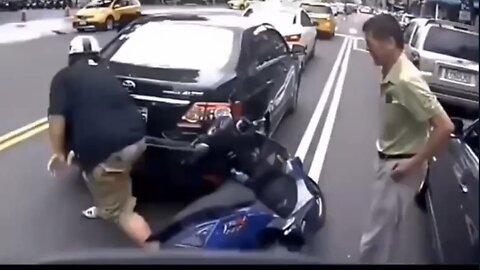 A bike rider fall