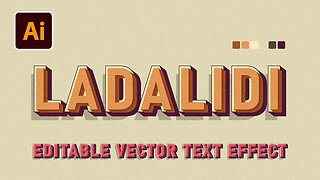How to Create Editable Retro 3d Text Effect and How To Use Appearance Panel in Adobe Illustrator