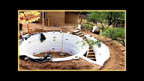 Completing the Stairs | Underground Earthbag Building | Weekly Peek Ep49