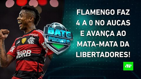 Flamengo GOLEIA, mas AVANÇA em 2º na Libertadores; Corinthians VAI pra Sul-Americana | BATE PRONTO