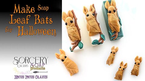 Leaf Bats in Soap Dough | Halloween Soap