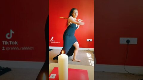 I tried blowing out a candle with an eskrima stick #shorts #tiktok