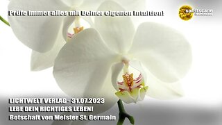 LEBE DEIN RICHTIGES LEBEN! - Botschaft von Meister St. Germain ~ LWV