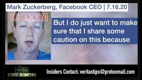 Zuckerberg warns that COVID-19 vaccines are “experimental” and “unproven” in a leaked video!!
