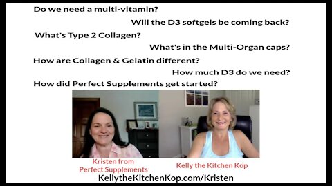 Your Supplement Questions Answered! Kristen from Perfect Supplements & Kelly the Kitchen Kop