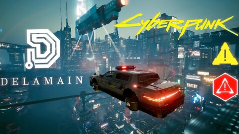 Cyberpunk 2077 Flying car Sheriff Gameplay RTX 3080⁴ᴷ