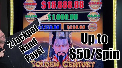 Autumn Moon & Golden Century - Up To $50 MAX Bets - 2 Hand Pays! Locking Down Machines!