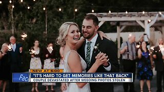 Couple devastated after wedding photos stolen