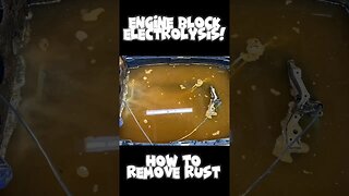 How to Remove Rust? Electrolysis!! Easy Engine Block Cleaning! #shorts