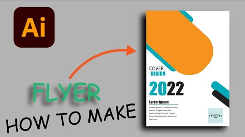 How to make a Business Flyer Template Graphic Design Adobe Illustrator cc 2022 #short