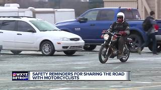 Safety reminder for sharing the road with motorcyclists