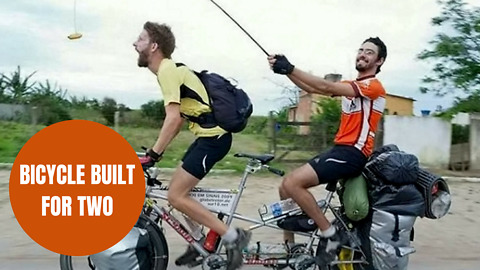 The first duo to ever cycle around the globe - on a TANDEM