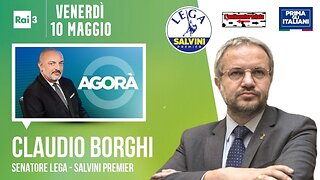 🔴 Interventi del Sen. Claudio Borghi ospite a Agorà su Rai3 (10.05.2024)