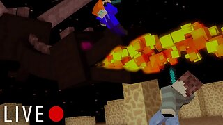 WE FIGHT THE ENDER DRAGON LIVE - Minecraft