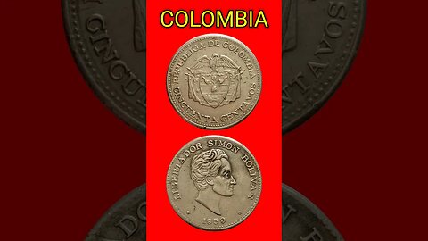 COLOMBIA 50 CENTAVOS 1959.#shorts @COINNOTESZ #colombia