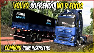 COMBOIO VOLVO FH 750 NO 9 EIXOS EXPLORANDO AS FAZENDAS - ETS2 MODS BRASILEIROS MAPA ELITE DA RODAGEM