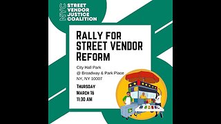 The Street Vendor Project Launch #streetvendorreform City Hall 3/16/23