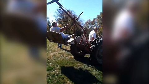 Grandpa Creates A Crazy Swing