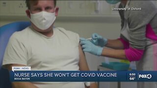 Nurse says no to vaccines