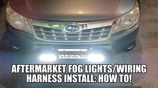 How to: Install aftermarket fog lights/wiring harness (09 to 2013 Subaru Forester)