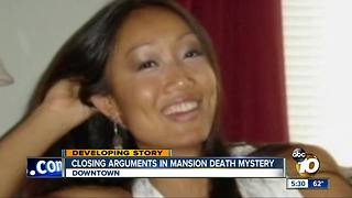 Closing arguments in mansion death mystery