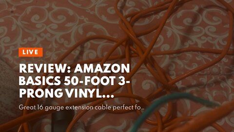 Review: Amazon Basics 50-Foot 3-Prong Vinyl IndoorOutdoor Extension Cord - 13 Amps, 1625 Watts...