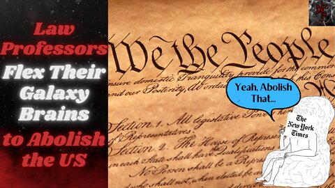Galaxy Brained Harvard & Yale Law Professors Wants the US Constitution DEMOLISHED