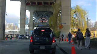 Driving from Olympic Village to Granville Island