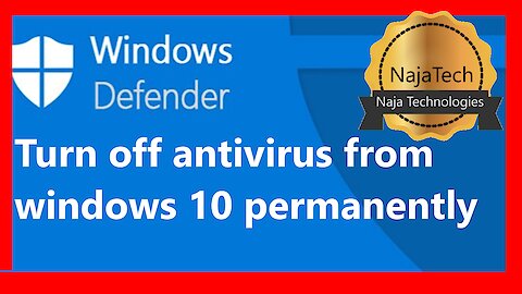 🔴Turn off antivirus from windows 10 permanently