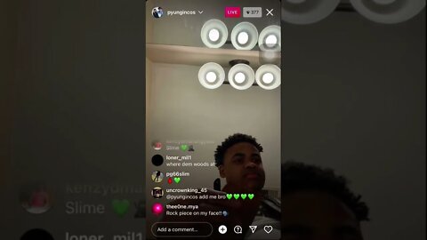 Nbayoungboy artist pyungin on live listening to nbayoungboy emo rock star🖤