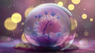 Flowers in Glass with Glowing Bokeh Lights | Screensaver with Music | 528hz & Theta Waves