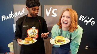 Ramly Burger Cooking Challenge against my Wife Who Doesn't Cook