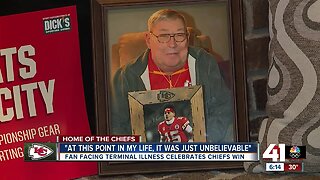Fan facing terminal illness celebrates Chiefs win